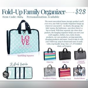 Thirty-One Fold Up Family Organizer NWOT